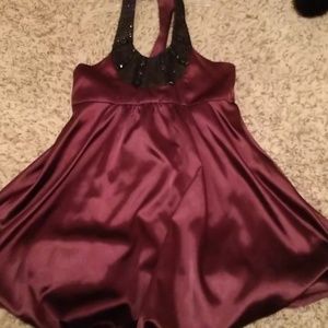 Purple velvet dress